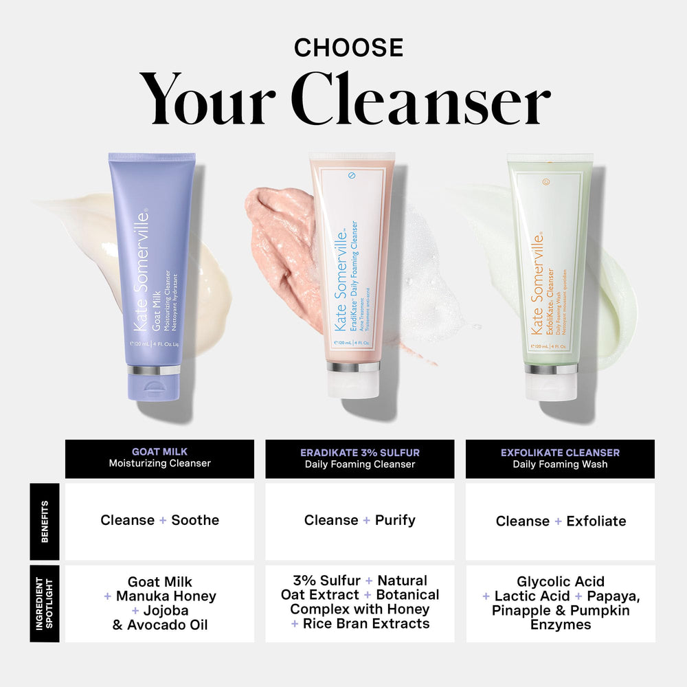Kate Somerville back label close-up showing ingredient transparency benefit