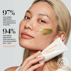 Kate Somerville jar top view revealing creamy scrub and visible particles for gentle polishing