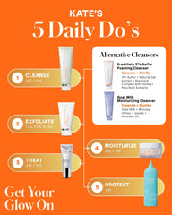 Kate Somerville ingredient label close-up highlighting acids and enzyme listing benefit