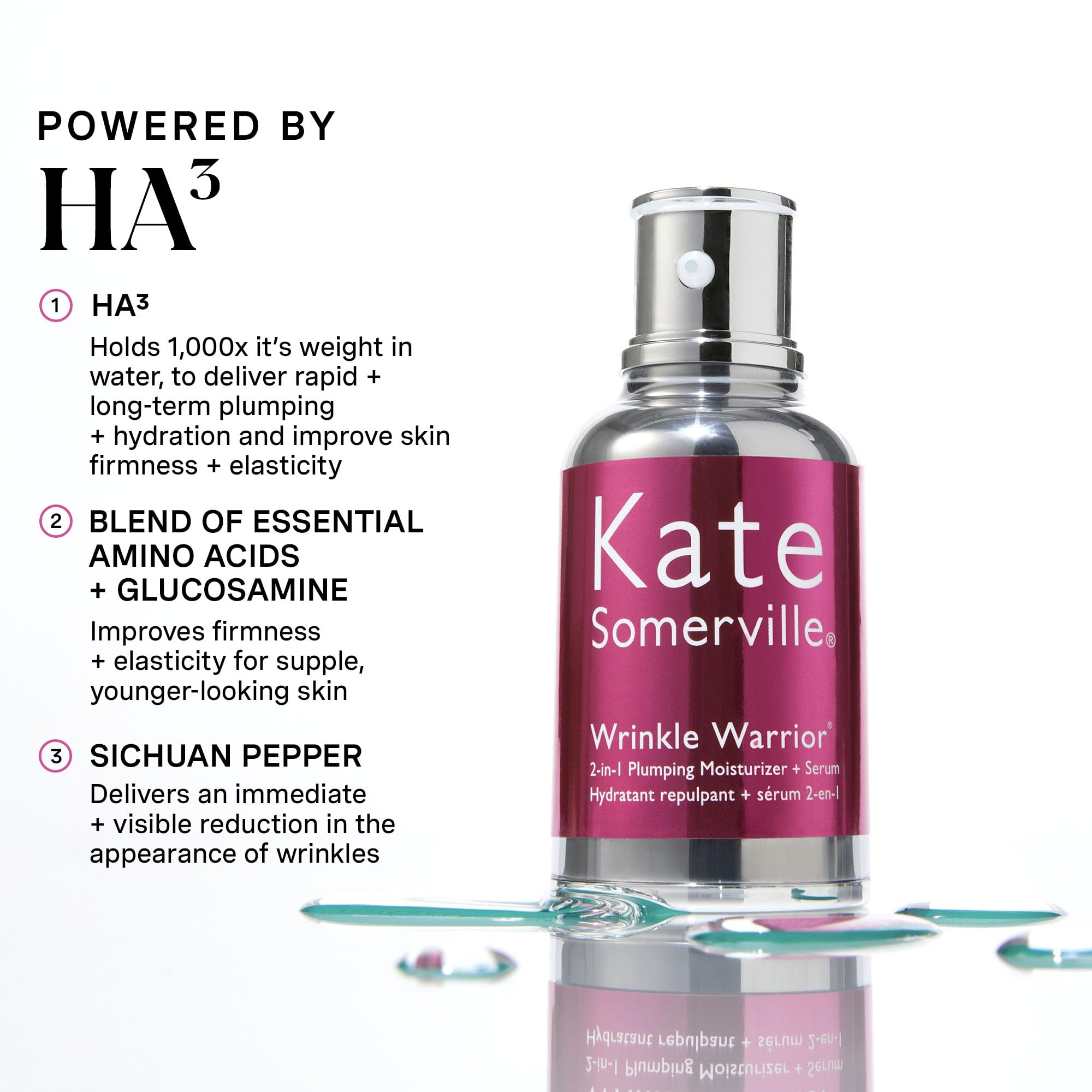 Kate Somerville pump dispenser detail for easy measured application