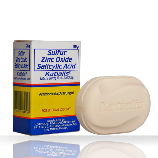 Katialis soap bar front packaging showing brand and ingredients for reliable cleansing