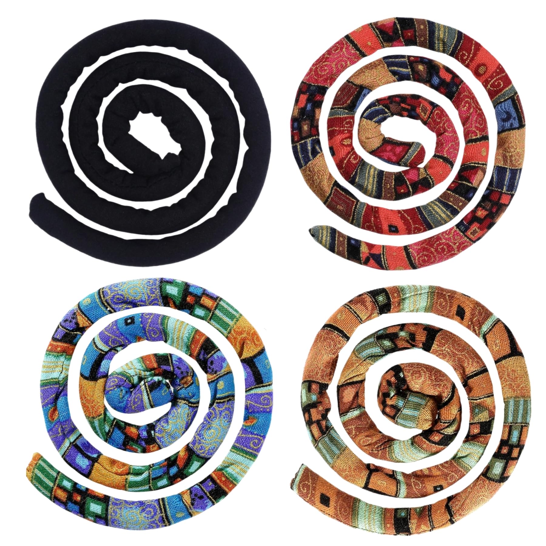 KATOCHUG coiled spiral hair ties front view showing compact design and easy wrapping