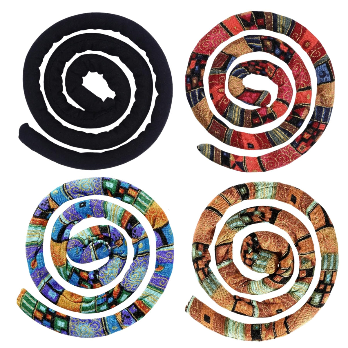 KATOCHUG coiled spiral hair ties front view showing compact design and easy wrapping