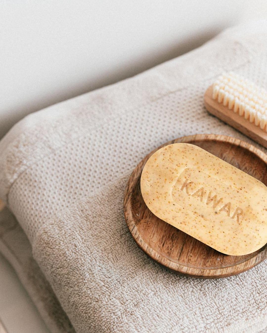 KAWAR smooth post-rinse skin detail showing hydrated, refined texture