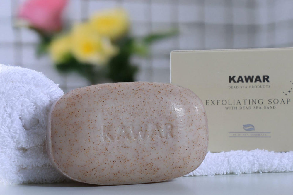 KAWAR soap lathered in hand demonstrating gentle cleansing action