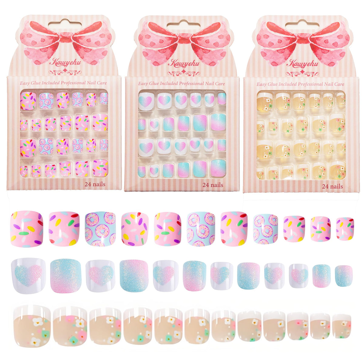 Kawyehu front packaging with 72-piece set showing colorful kid-friendly designs