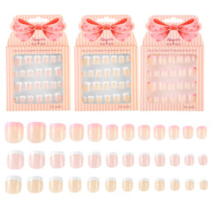 Kawyehu front packaging showing 72-piece French-style kids nails and benefits