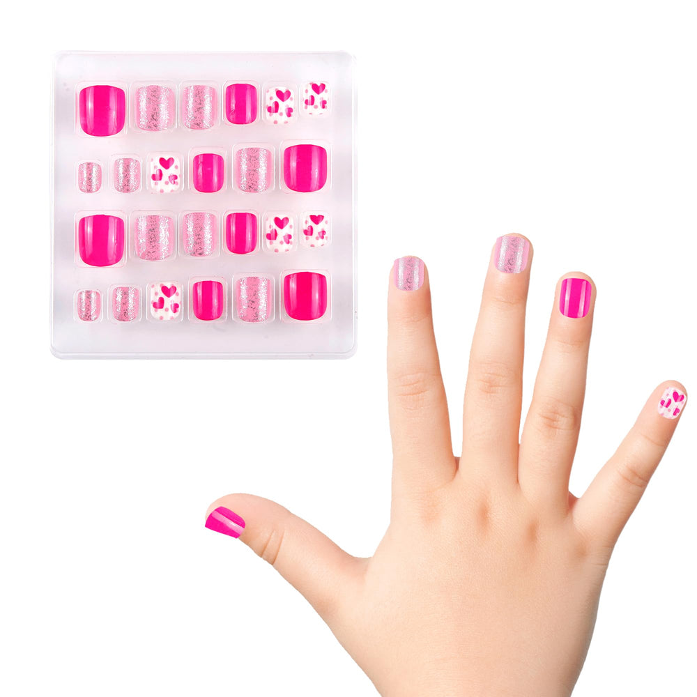 Kawyehu child wearing press-on nails enjoying a party-ready look