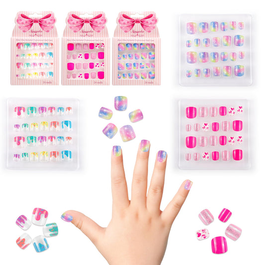 Kawyehu close-up of star heart ice cream nail patterns for visual detail