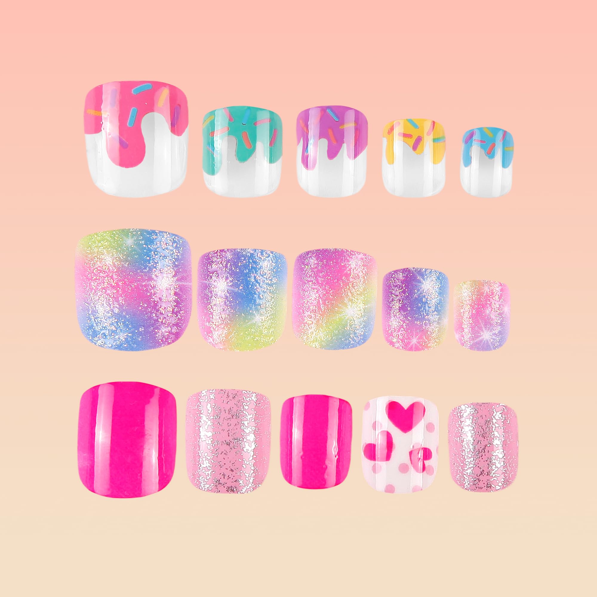 Kawyehu nails on a small hand to show size and proper fit