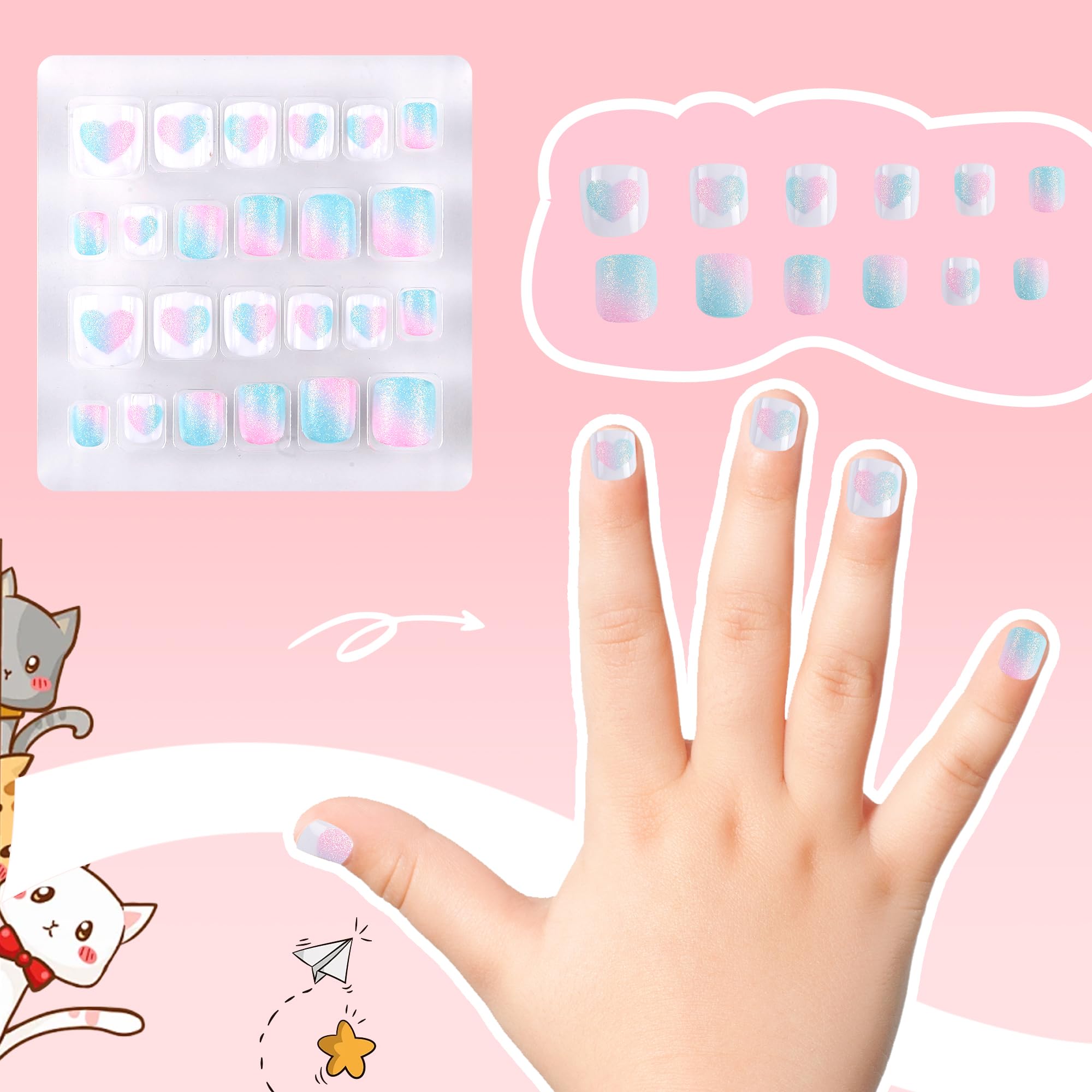 Kawyehu size comparison display showing variety of short sizes for kids