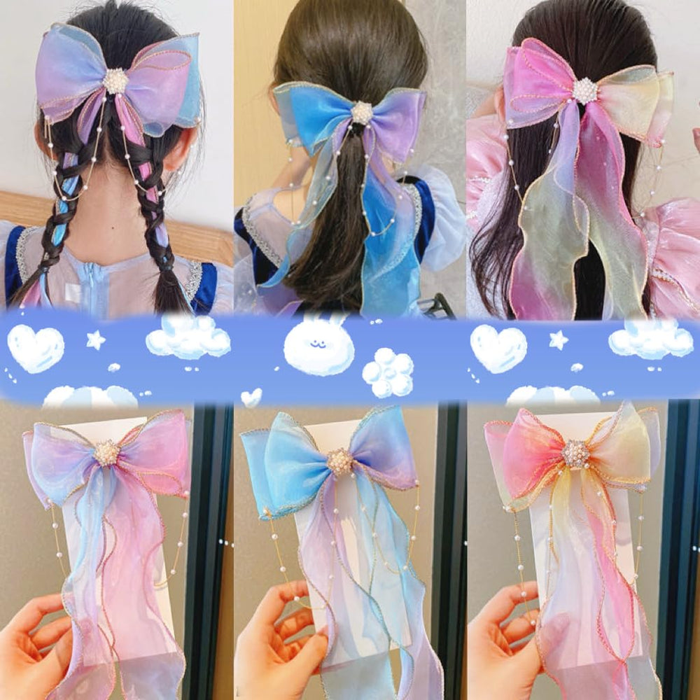 KaySJbay five gradient bow colors arranged to show palette options