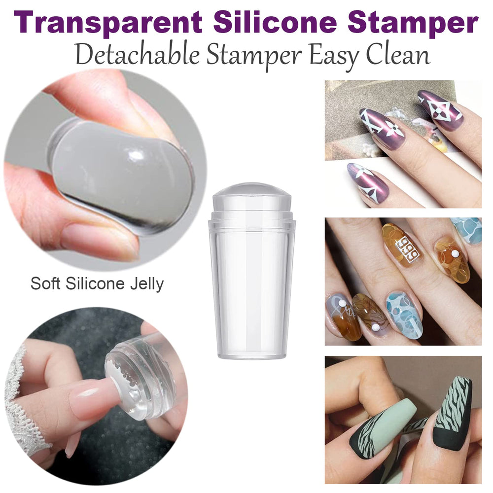 KAYZON stamper next to a fingernail illustrating scale for accurate fit benefit
