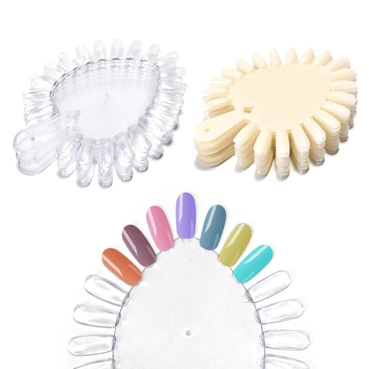 KAZIPOP front view of heart swatch pack showing all plates and tips for easy selection