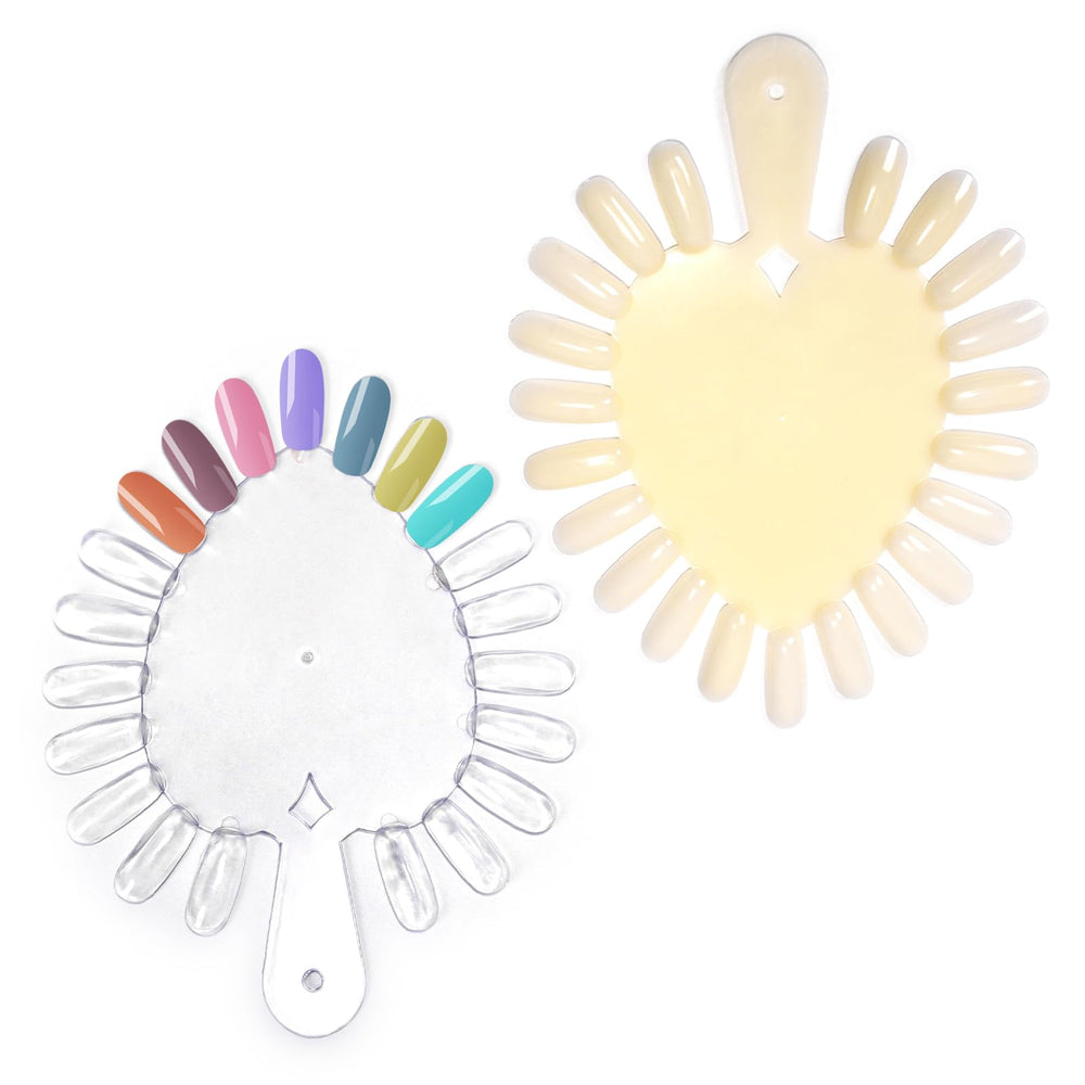 KAZIPOP swatch wheel being held by technician aiding client color choice