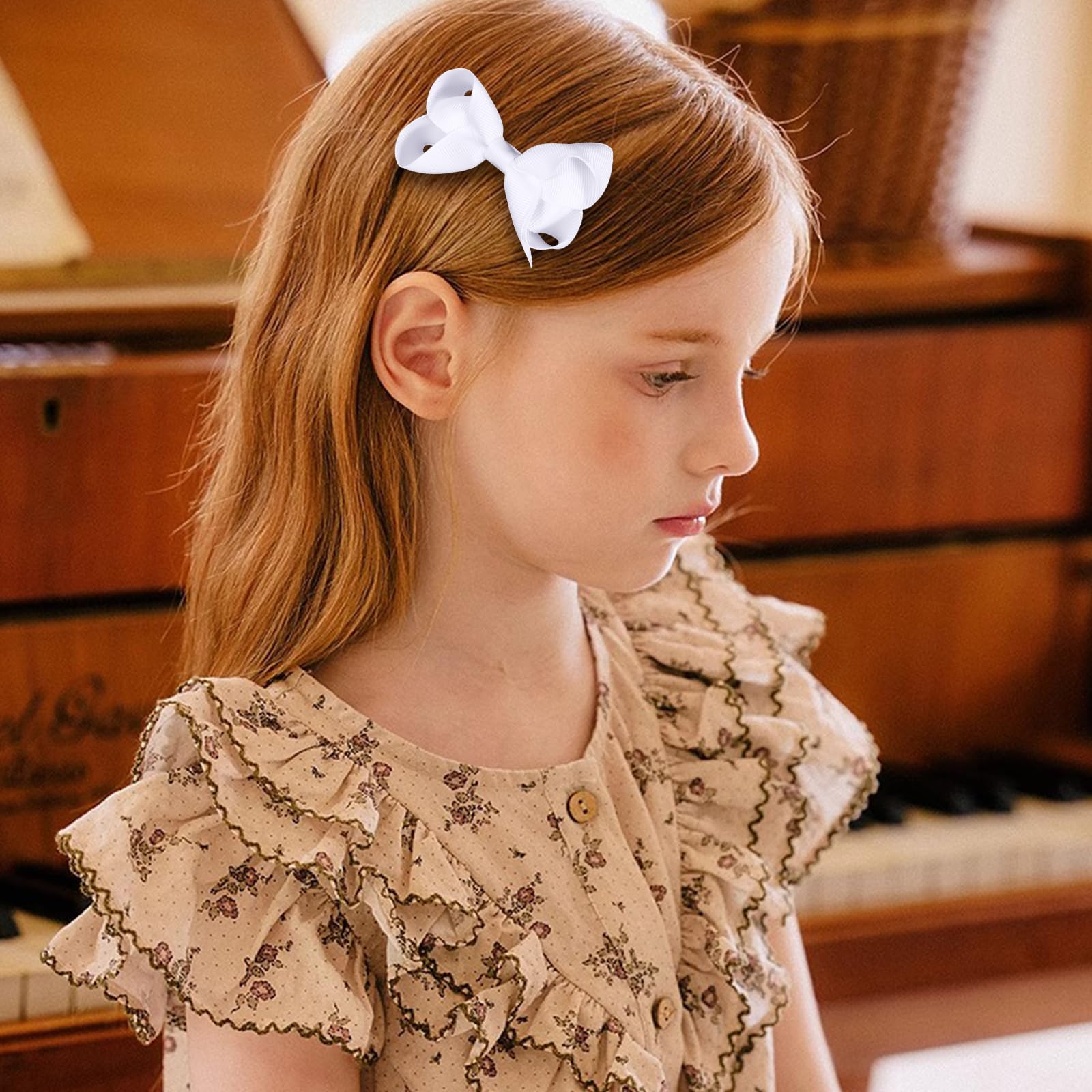 KCHIES bows styled in toddler pigtails showing comfortable everyday wear
