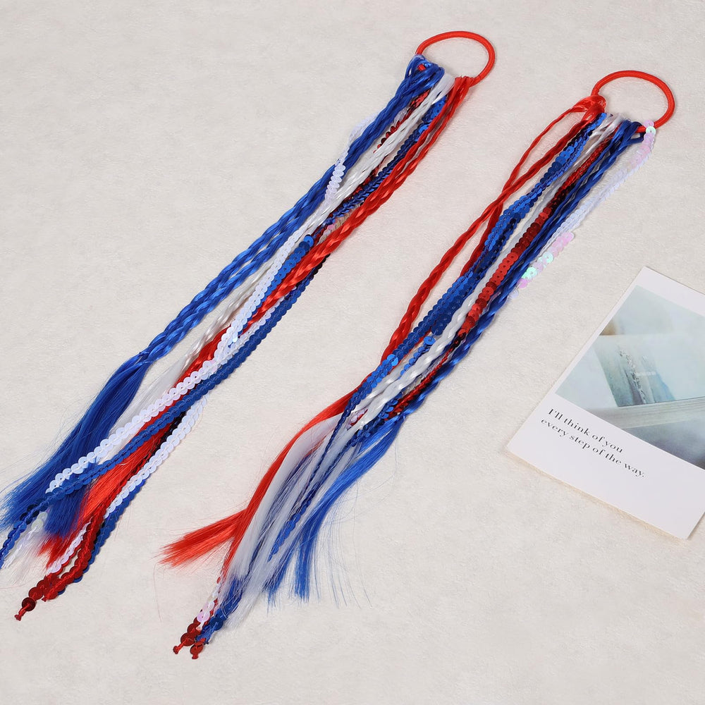 KCHIES close-up of ribbon detail highlighting sparkly red white blue trim benefit