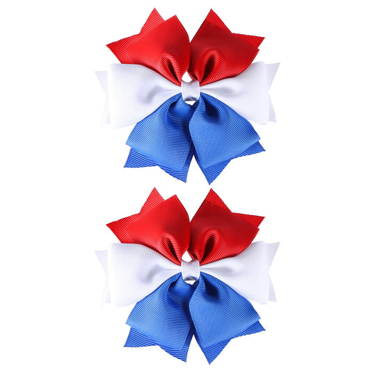 KCHIES front packaging pair showing two patriotic bows and presentation benefit
