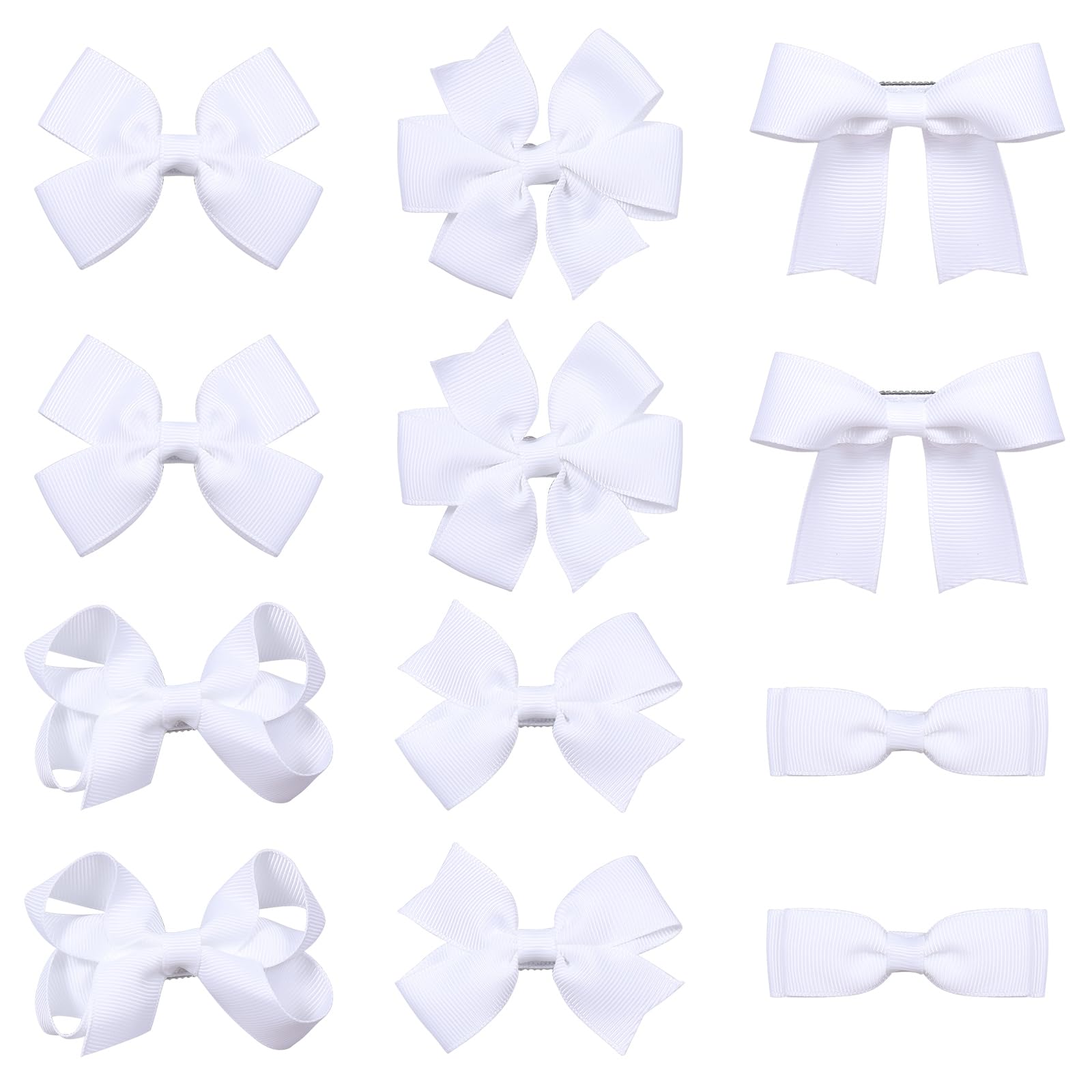KCHIES front packaging showing 12 white bows and neat display, easy selection