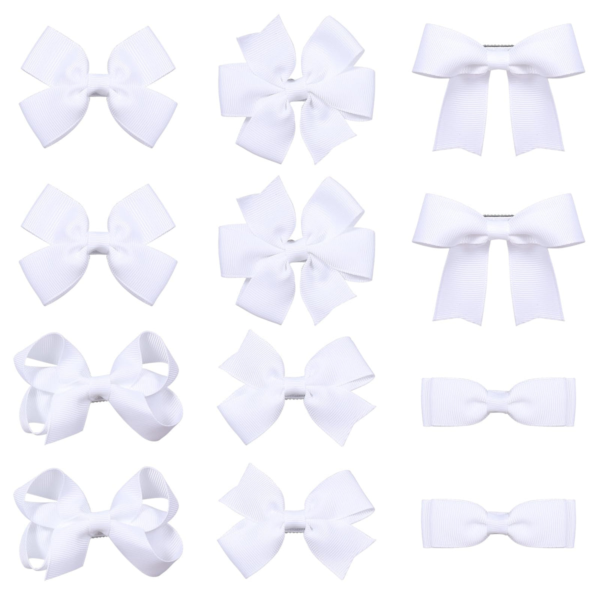 KCHIES front packaging showing 12 white bows and neat display, easy selection