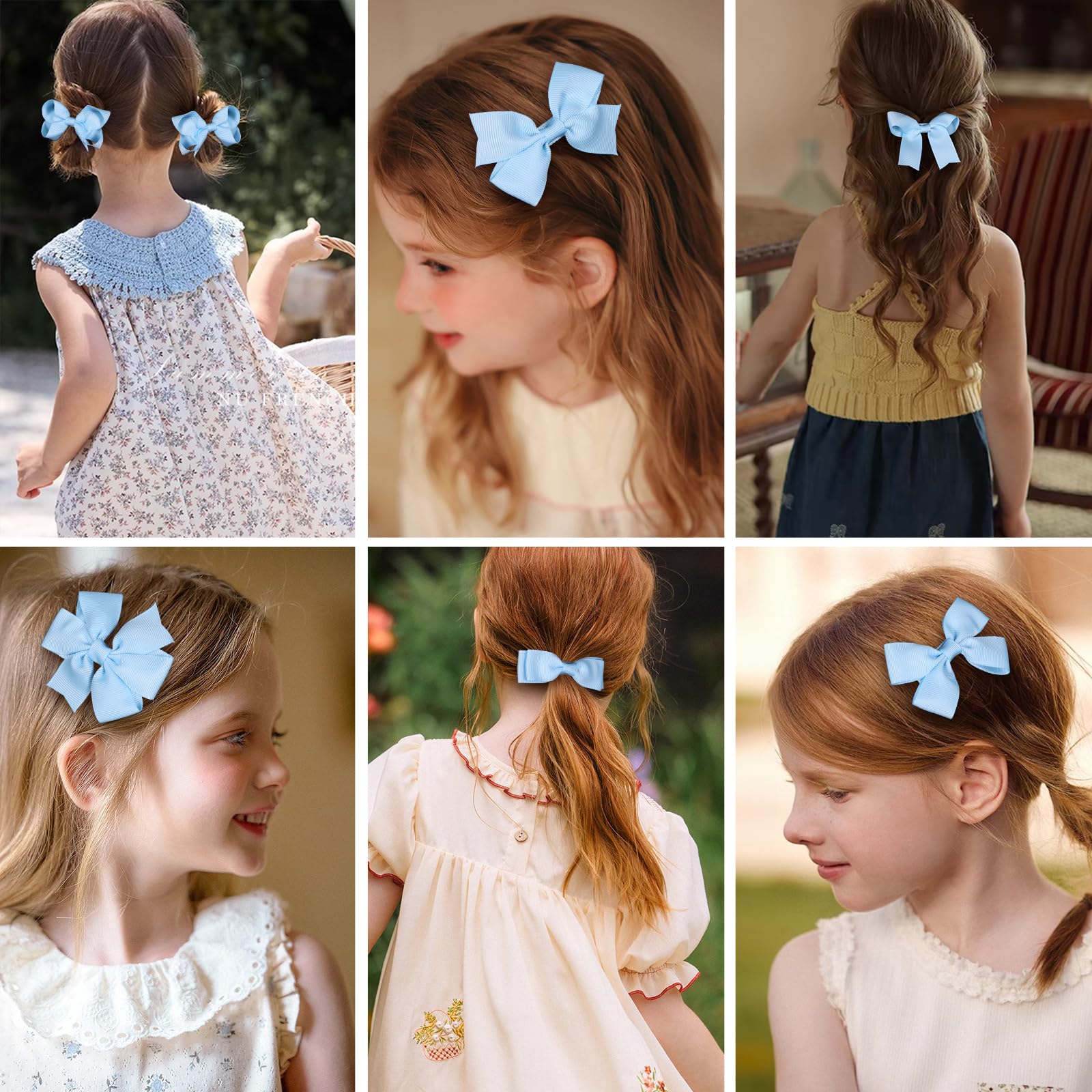 KCHIES bow worn by child showing secure hold and pretty styling