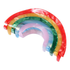 KCHIES rainbow clip front view showing colorful design and easy styling benefit