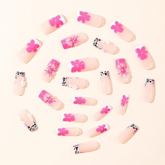 Kcjckcdd close-up of printed pink floral and glossy finish highlighting design precision and shine