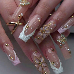 Kcjckcdd front packaging showing nude pink nails and accessories for easy styling