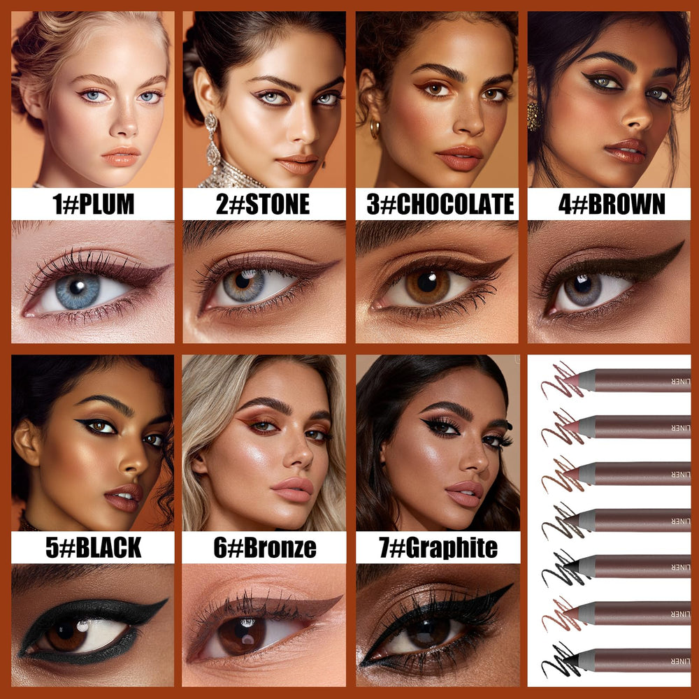 KCTAN pencil applied on upper lashline demonstrating defined lashes