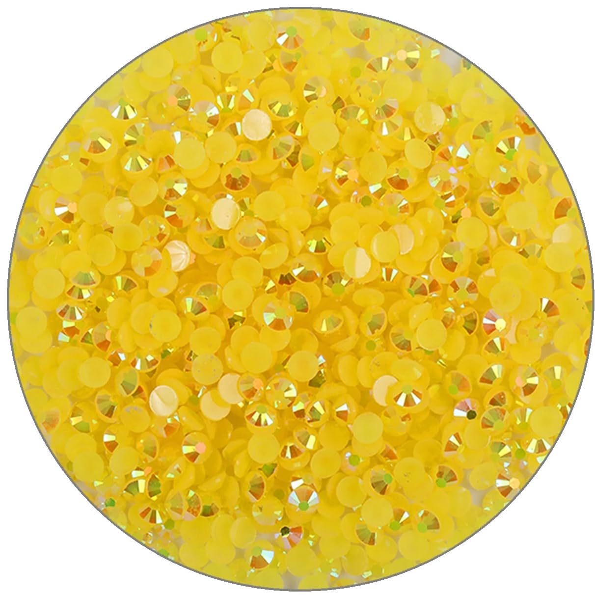 Kdkyy pack front view showing 3000 orange yellow AB rhinestones for bulk projects and value
