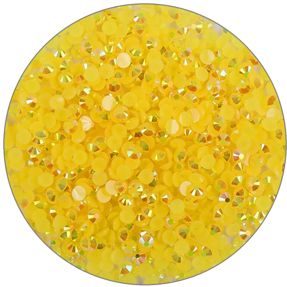 Kdkyy pack front view showing 3000 orange yellow AB rhinestones for bulk projects and value
