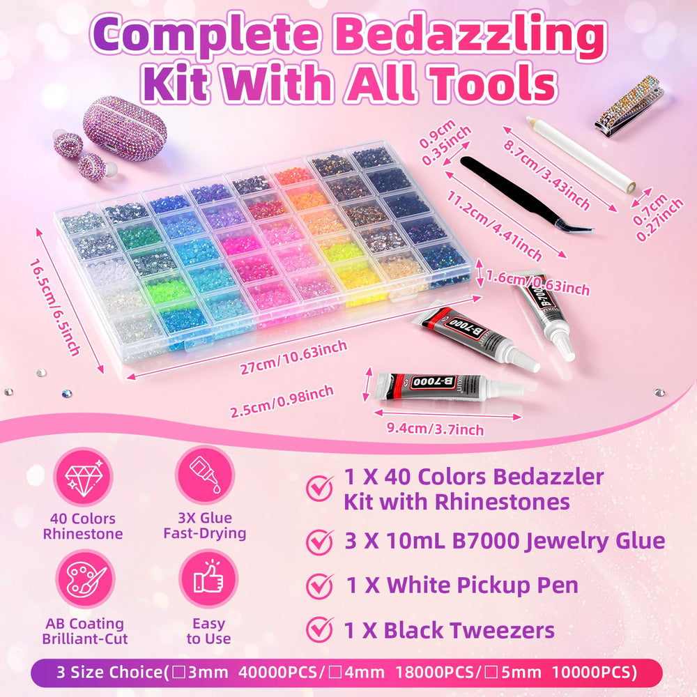 kdpuei rhinestone closeup highlighting 3mm color and bright sparkle