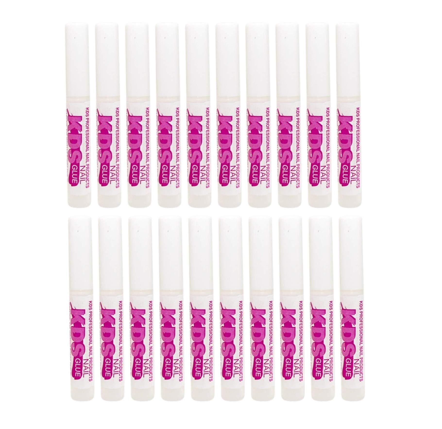 KDS front packaging showing 20-pack provides reliable adhesive supply for salon use