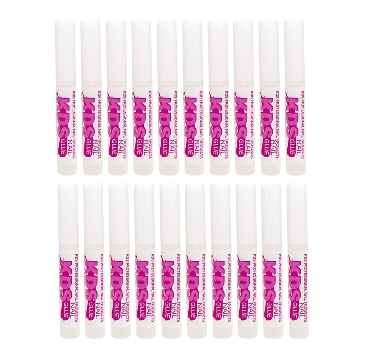 KDS front packaging showing 20-pack provides reliable adhesive supply for salon use