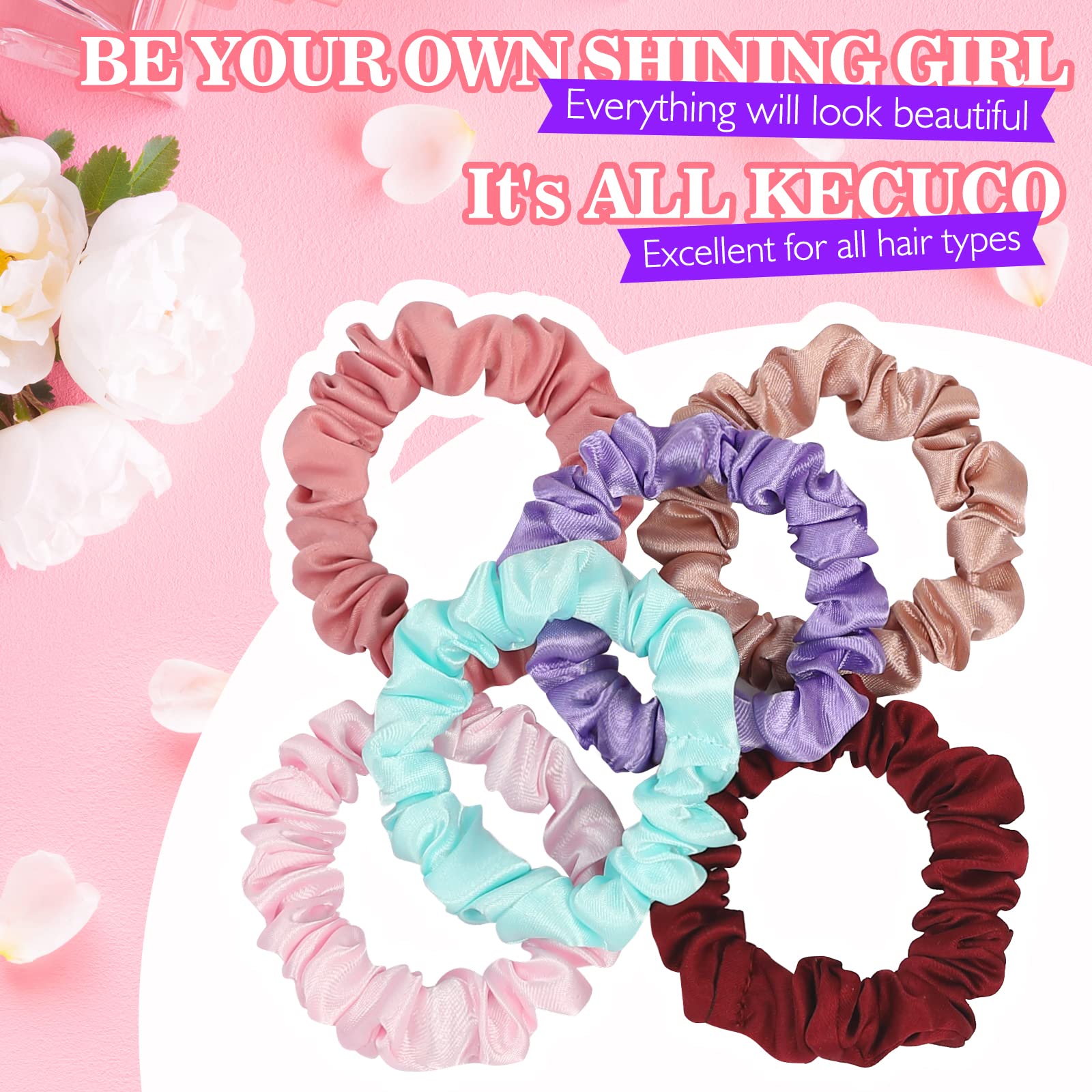 kecuco scrunchies held in hand showing compact size and easy grip
