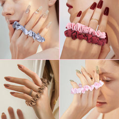kecuco scrunchies in a wedding party setting offering elegant accessory option