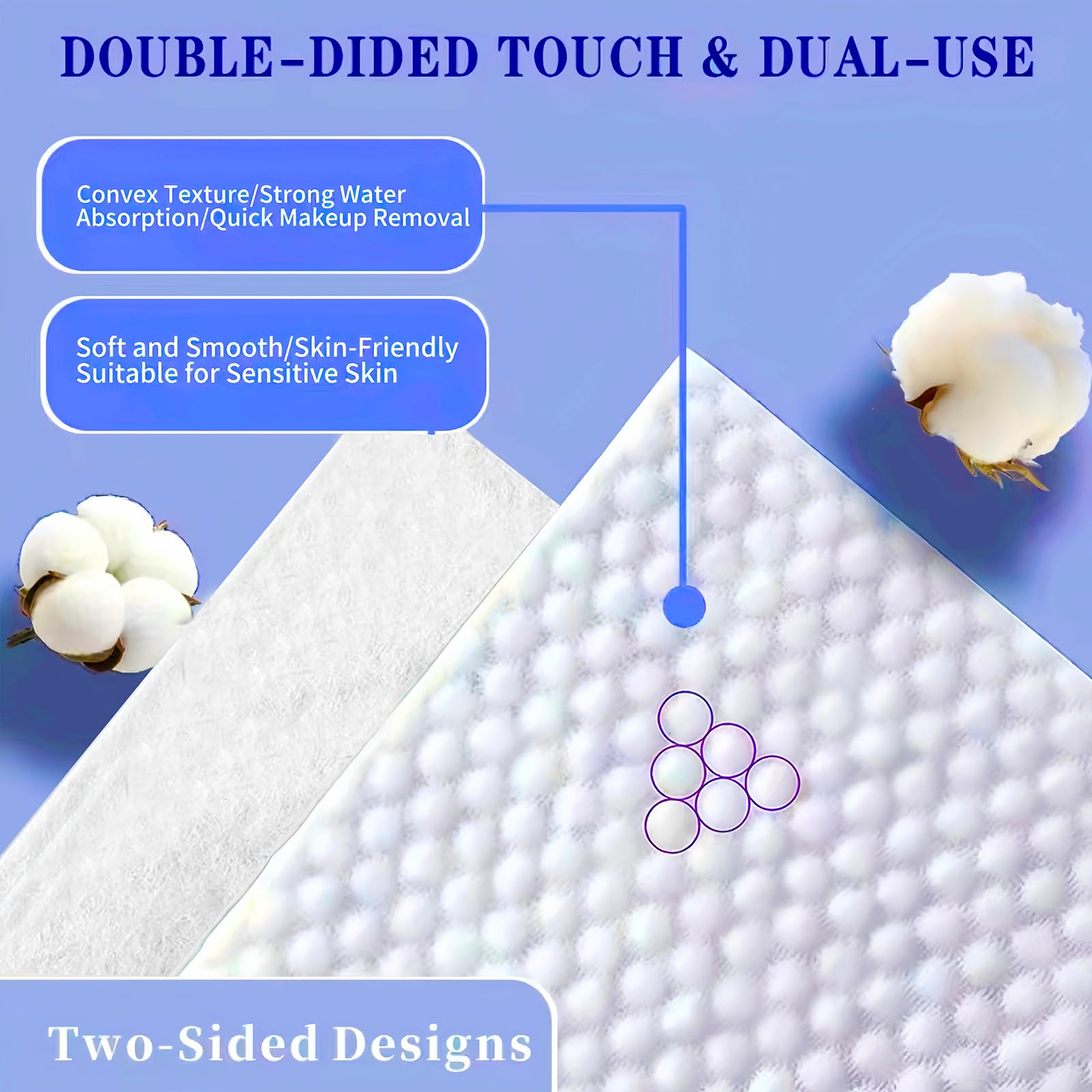 KeeiZoes close-up of dual-sided texture highlighting gentle exfoliation benefit