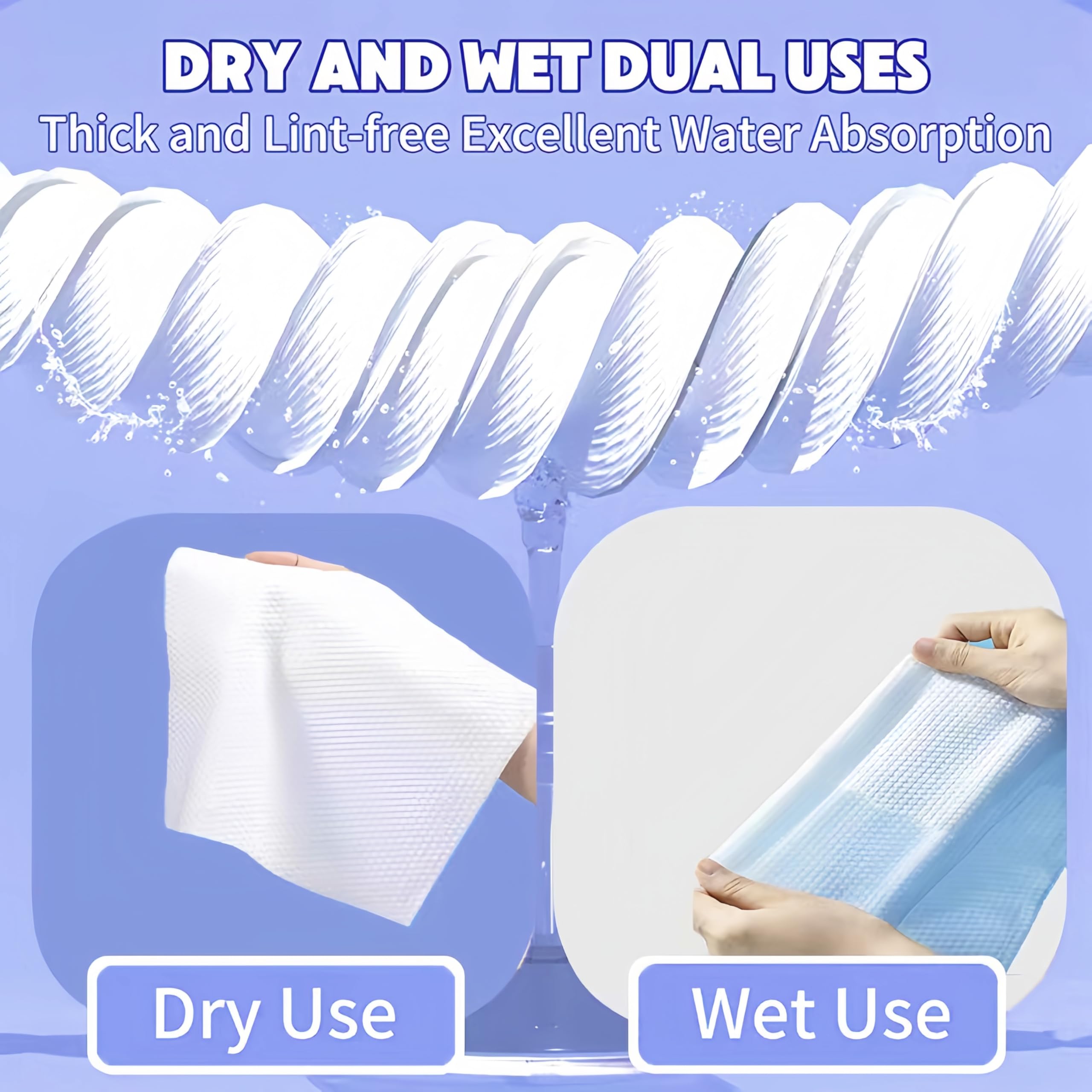 KeeiZoes single towel flat displaying full 7.9x7.9 inch cotton softness