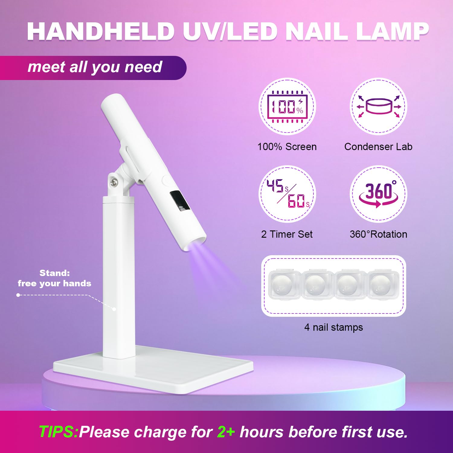 KeepTwenty handheld pen curing a single finger for precise targeted use