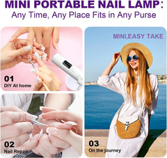 KeepTwenty handheld pen in use curing single nail for precise results