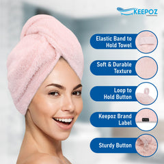 KEEPOZ hand holding folded towel to show scale and travel-friendly compactness