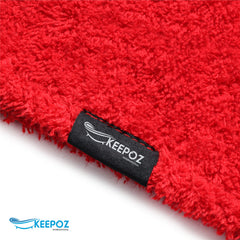 KEEPOZ worn on model showing how it keeps hair up and hands free