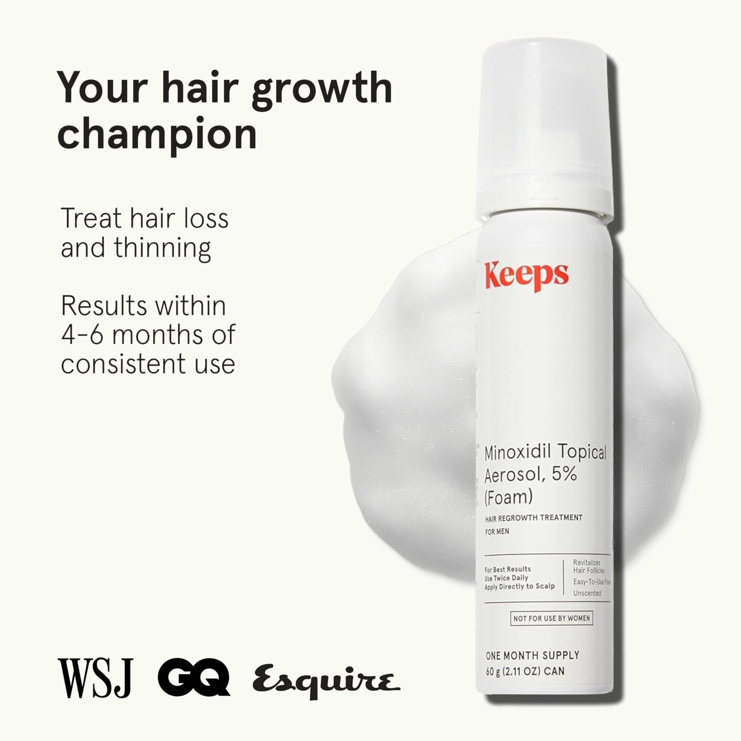Keeps aerosol dispensing foam onto hand for precise, easy application