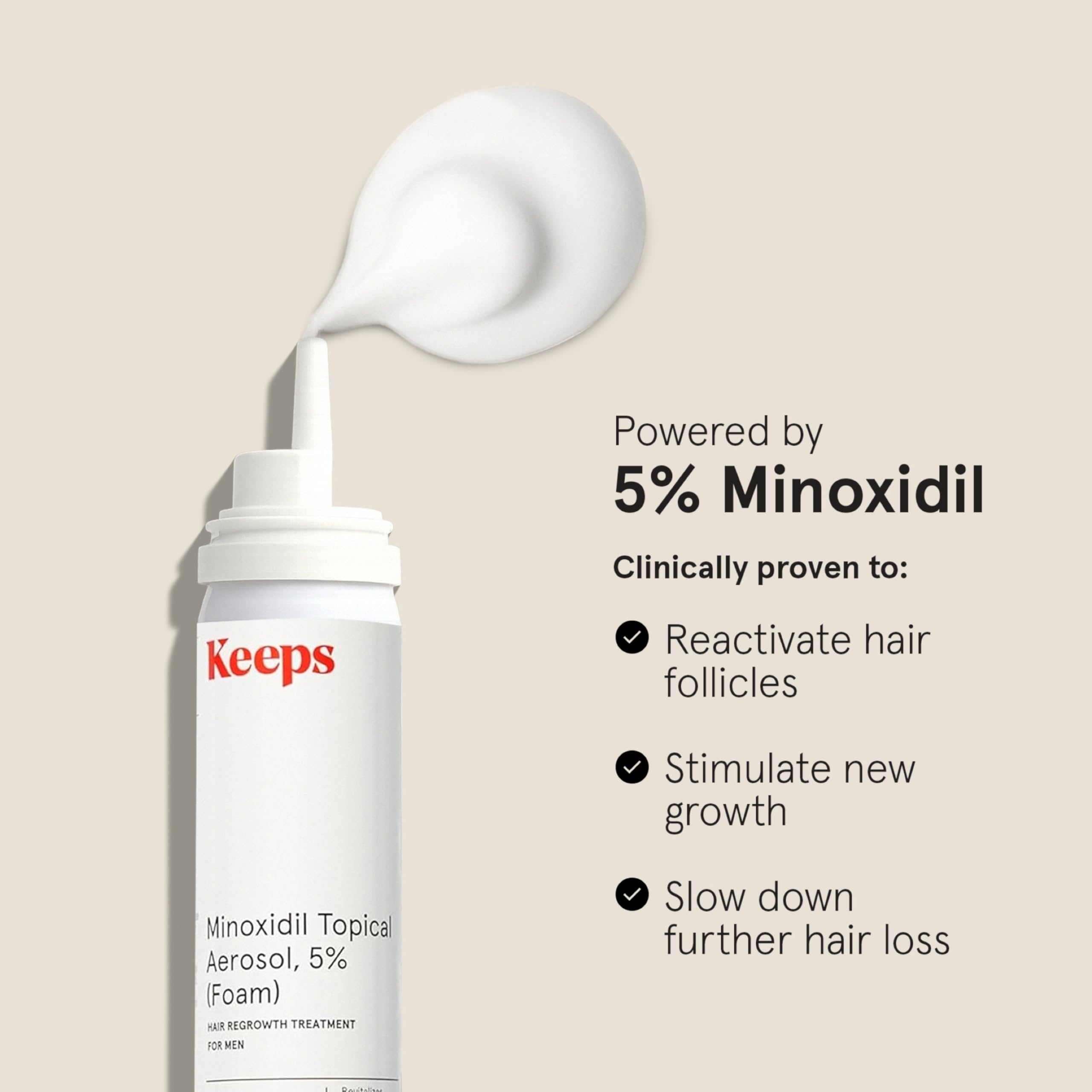 Keeps close-up of foam texture highlighting fast-absorbing, non-greasy finish