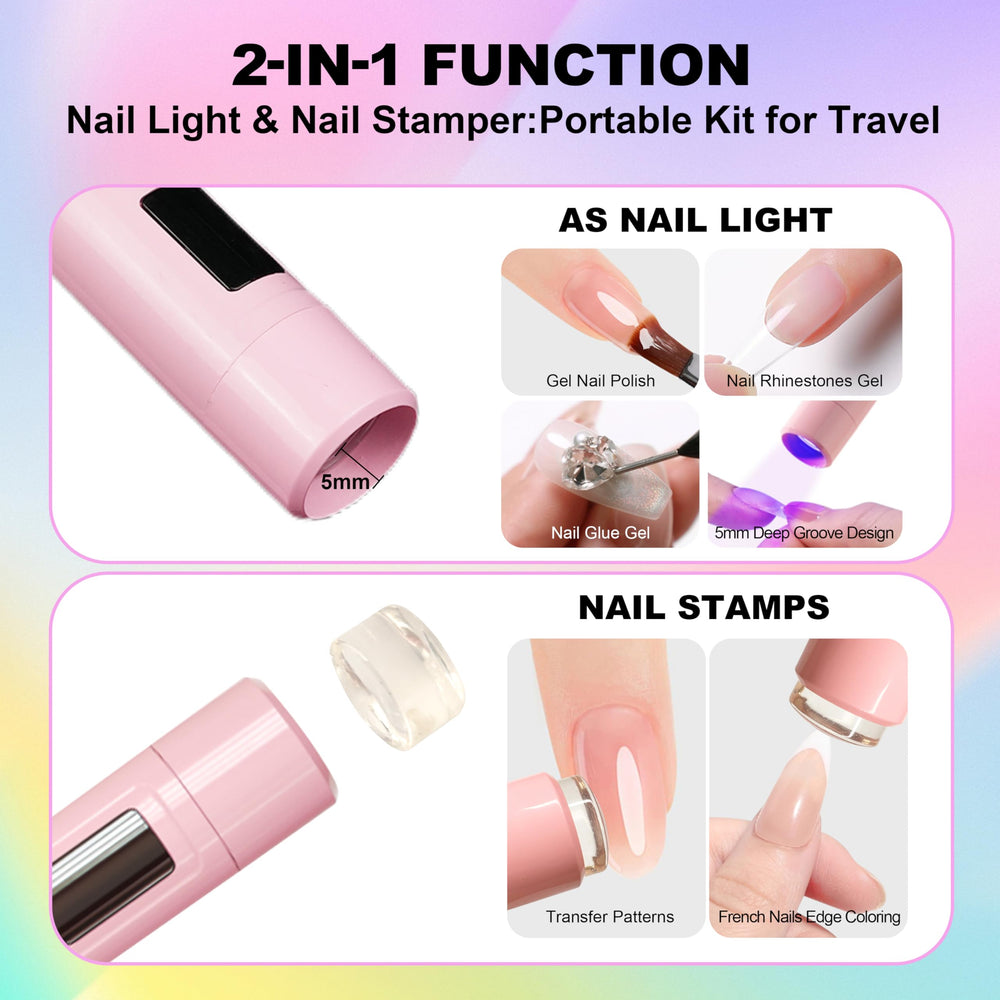 KeepTwenty four built-in stampers and accessories showing easy nail-art setup benefit