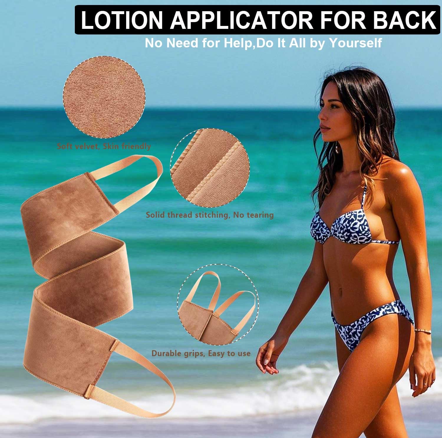 KELILO long back applicator extended to reach shoulders and lower back with ease