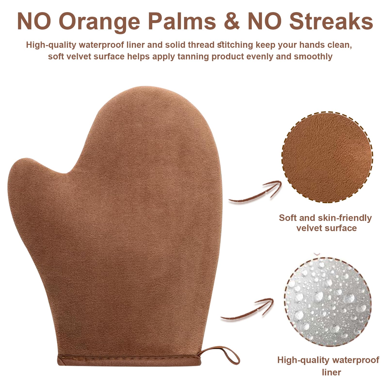 KELILO tanning brush wide wavy head for smooth blending benefit