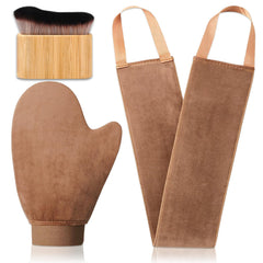 KELILO front view of full 3-in-1 tanning kit showing components and benefit of complete coverage