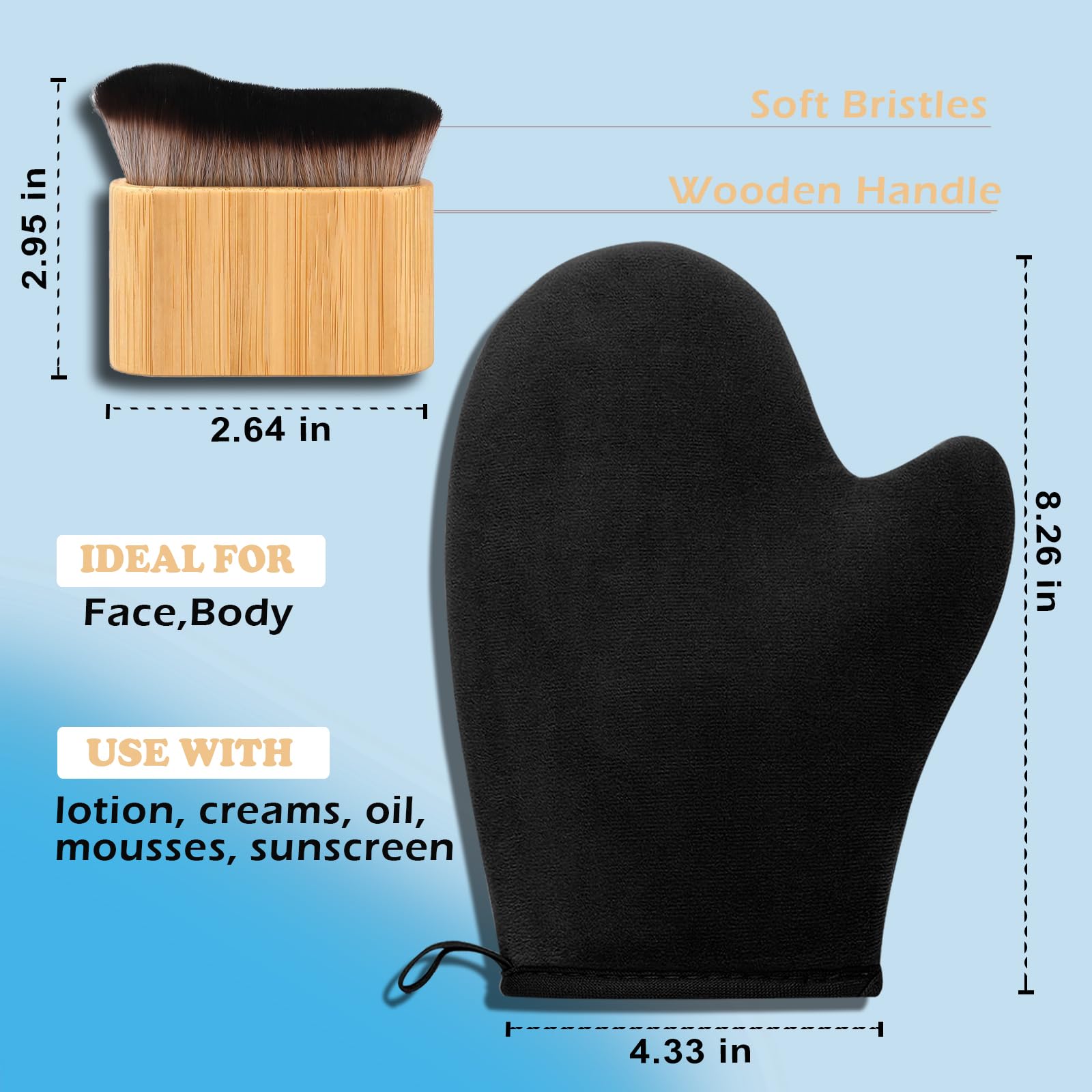 KELILO mitt next to hand to show scale and coverage advantage