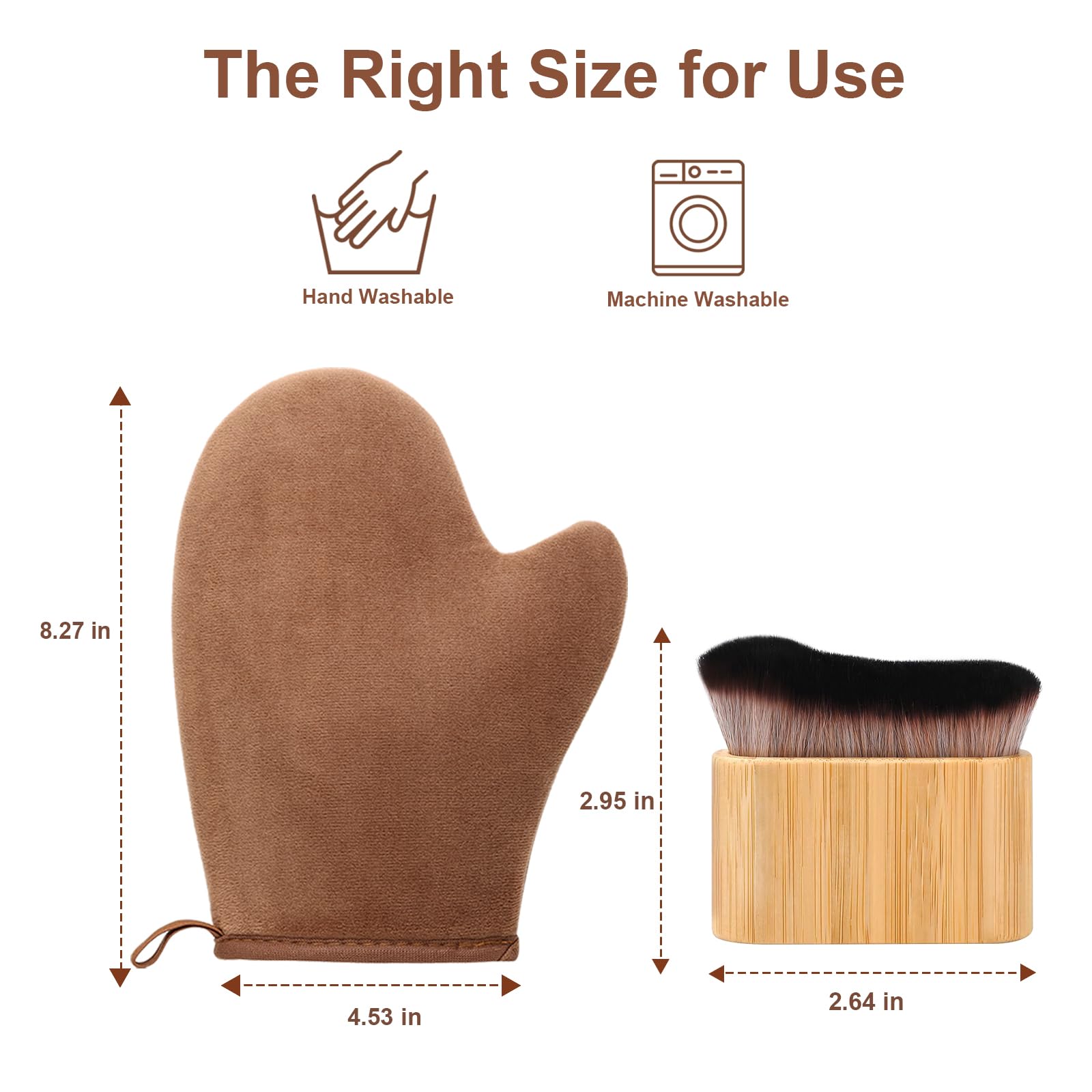 KELILO mitt and brush beside a coin to show compact travel benefit